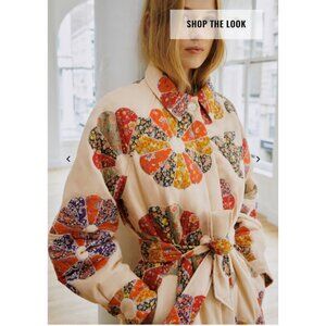 RARE NWT LUDWIG COAT - SÉZANE X SEA NY Woodstock Patchwork orange US6